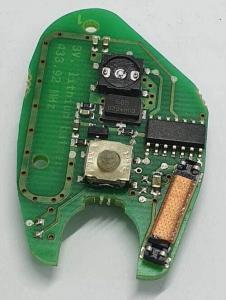 Damaged remote car key board